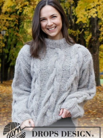 226-40 Evening Fires Sweater by DROPS Design, fra Viking