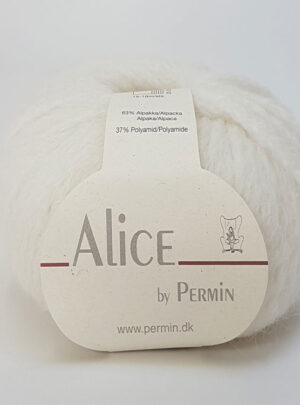 Alice Permin - Alpaca Uldgarn - fv 01 Råhvid