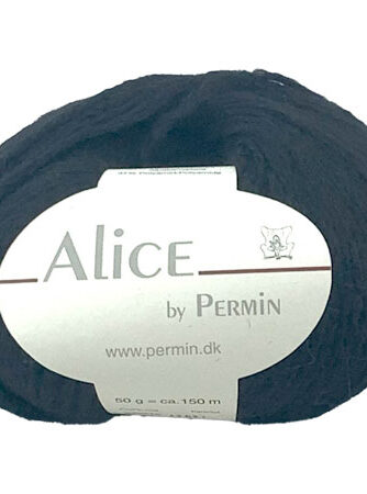 Alice Permin - Alpaca Uldgarn - fv 48 Sort