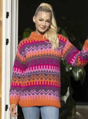 "Aria" Genser - Viking Design 2416-6 Kit - XS-XXL - Viking Alpaca Bris, fra Viking