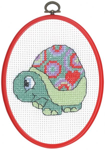 Broderi - Tælle broderi til børn - 92-5842 med Skildpadde Broderi - Tælle broderi til børn - 92-5842 med Skildpadde