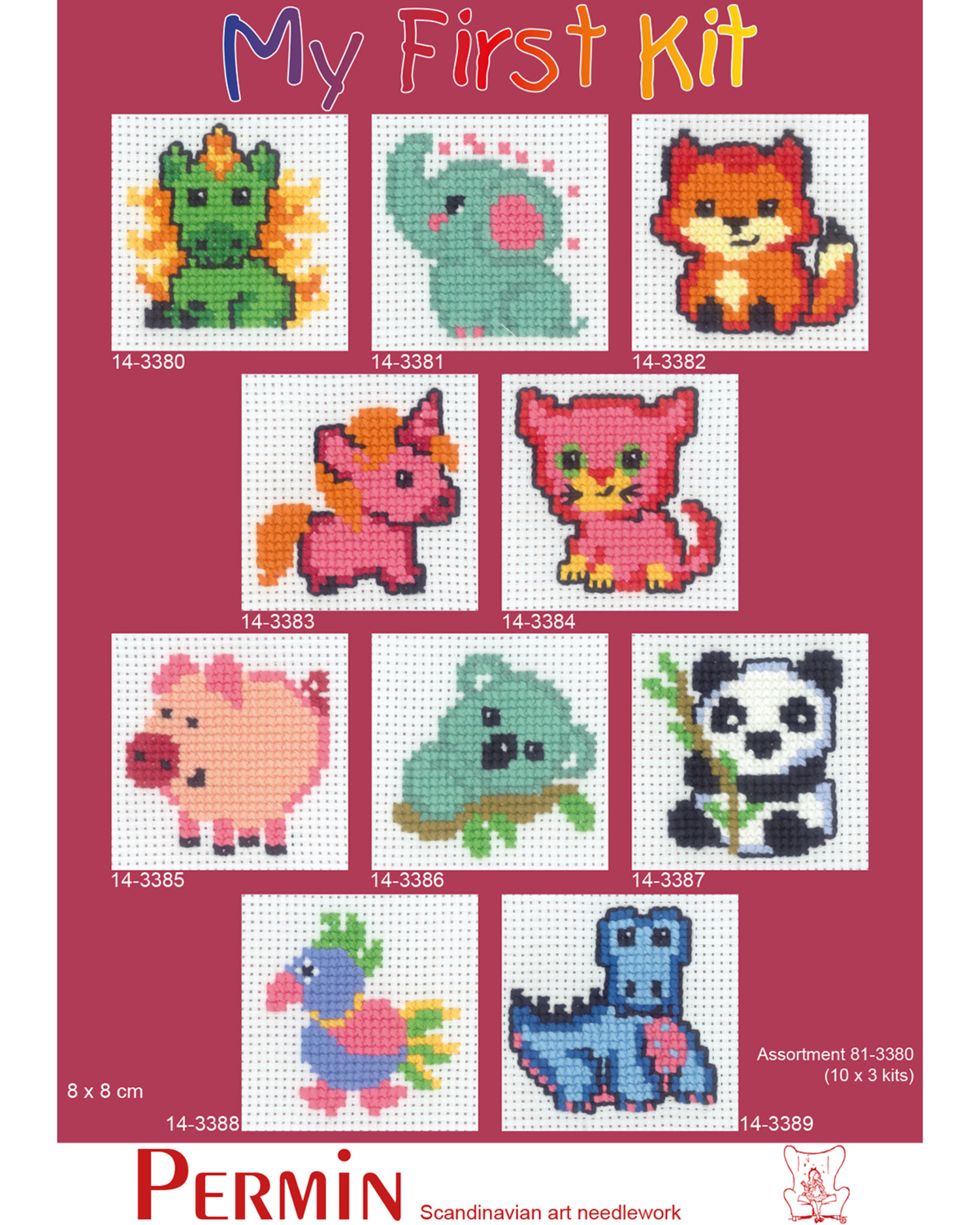 Broderi Til Børn - Tælle Broderi Til Børn - 81-3380 14-3389 Broderi Til Børn - Tælle Broderi Til Børn - 81-3380 14-3389