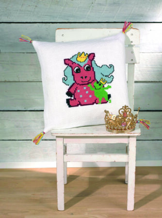 Broderi pude kit -Frø & Hest - 83 - 6375