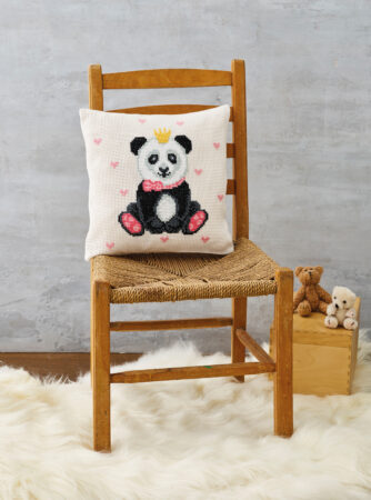 Broderi pude kit med Panda - 83-2439