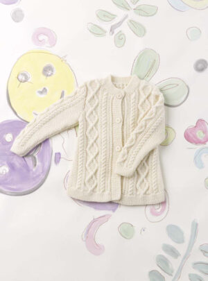 Cardigan - Lang yarns 240-011-001 Kit - 3-4 år - Lang yarns merino 120, fra Viking