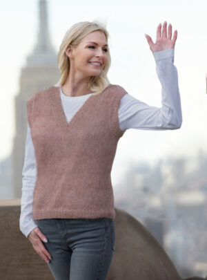 "Clara" Vest med v-hals - Viking Design 2025-2D Kit - XS-XXL - Viking Kid-Silk, fra Viking