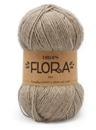DROPS Flora 07 Beige Mix, Uldgarn/Alpacagarn, fra DROPS Design