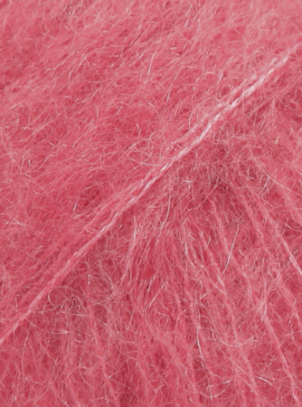 DROPS Kid-Silk Unicolor 32 Hindbær, Mohair, fra DROPS Design