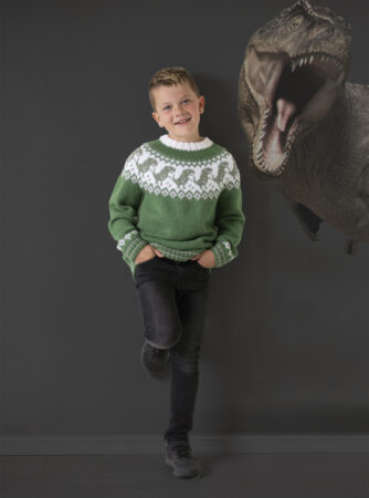 "Dino" Genser og hue - Viking Design 2131-6 Kit - 2-12 År - Viking Alpaca Storm, fra Viking