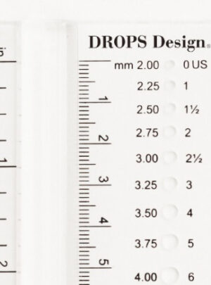 Drops Design Strikkepindemåler 2.00 til 12.00 mm (0 til 17 US)