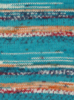 Drops Fabel Garn Print 162 Blue Sea