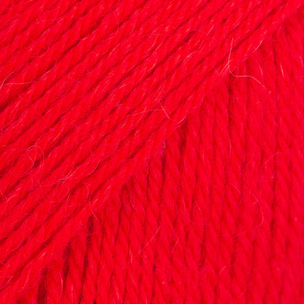 Drops Flora Garn Unicolor 33 Hot Red Drops Flora Garn Unicolor 33 Hot Red