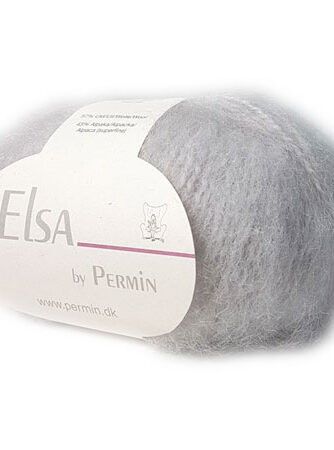 Elsa By Permin - Alpaca uld & Børstet Uldgarn - Fv 880701 Lys Grå