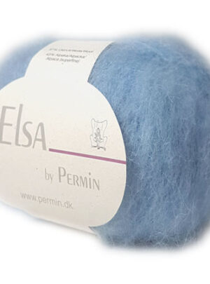 Elsa By Permin - Alpaca uld & Børstet Uldgarn - Fv 880710 Lyseblå