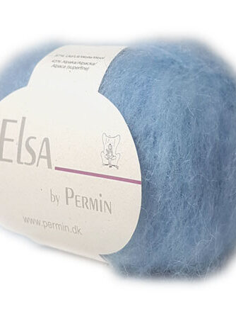 Elsa By Permin - Alpaca uld & Børstet Uldgarn - Fv 880710 Lyseblå