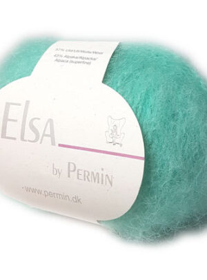 Elsa By Permin - Alpaca uld & Børstet Uldgarn - Fv 880711 Pastel Grøn