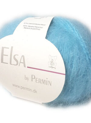 Elsa By Permin - Alpaca uld & Børstet Uldgarn - Fv 880712 Lys Turkis