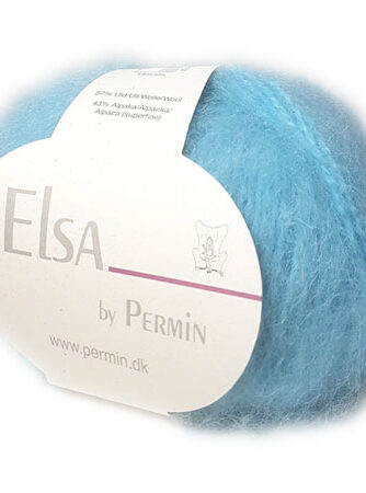 Elsa By Permin - Alpaca uld & Børstet Uldgarn - Fv 880712 Lys Turkis