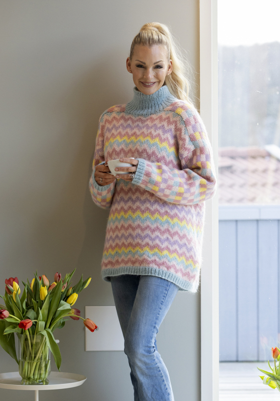 "Emina" Genser - Viking Design 2416-1 Kit - XS-XXL - Viking Alpaca Bris, fra Viking "Emina" Genser - Viking Design 2416-1 Kit - XS-XXL - Viking Alpaca Bris, fra Viking