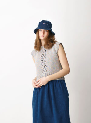 Esther Strikkeopskrift Vest Med Hulmønster 893924