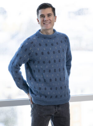 "Fløen" Genser - Viking Design 2305-5B Kit - XS-XXL - Viking Alpaca Bris, fra Viking