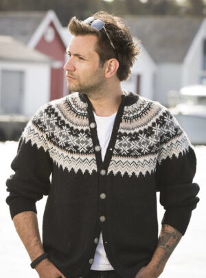 "Fryd" Kofte herre - Viking Design 1709-5 Kit - XXS-XXXL - Viking Alpaca Storm, fra Viking