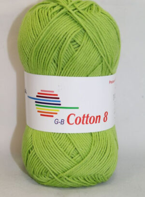 G-B Cotton 8/4 - 1423 Lysegrøn, Bomuldsgarn, fra G-B Garn