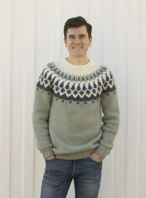 "Gisken" Genser - Viking Design 2316-2 Kit - XS-XXL - Viking Alpaca Bris, fra Viking