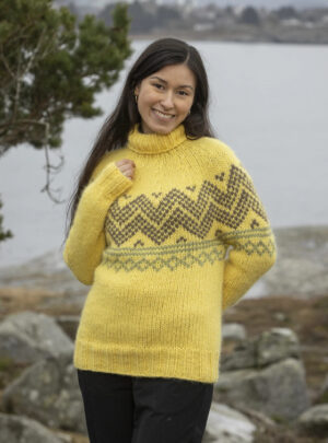 "Gulling" Genser - Viking Design 2310-15 Kit - XS-XXL - Viking Alpaca Bris, fra Viking