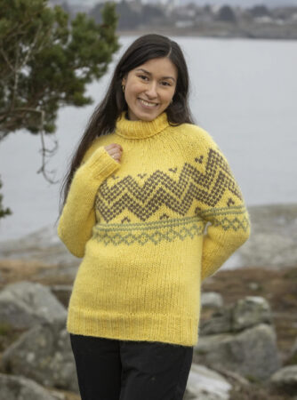 "Gulling" Genser - Viking Design 2310-15 Kit - XS-XXL - Viking Alpaca Bris, fra Viking