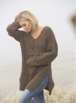 "Halm" Genser - Viking Design 1807-2 Kit - XS-XL - Viking Alpaca Bris, fra Viking