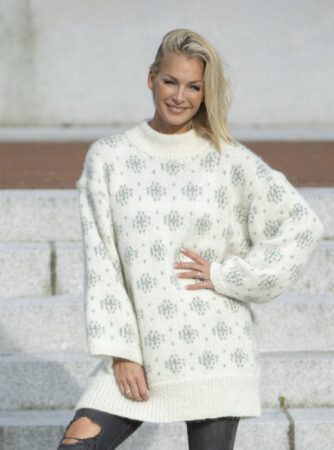 "Hazel" Genser - Viking Design 2226-3A Kit - XS-XL - Viking Alpaca Bris, fra Viking