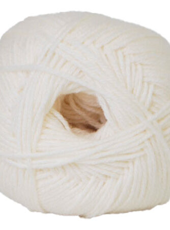 Hjertegarn Lana Cotton 212 - Bomuldsgarn - Merino Garn - fv 100 Råhvid