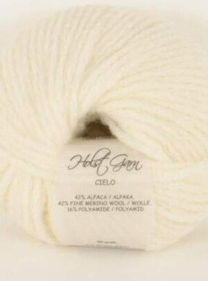 Holst Garn Cielo - 01 Winter White, 42% Baby Alpaca/42% Superfine Merino/16% Polyamid, fra Holst Garn