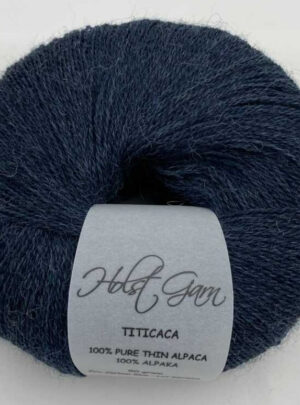 Holst Garn Titicaca - 19 Carbon Blue, 100% Tynd Alpaca, fra Holst Garn