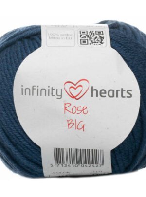 Infinity Hearts Rose Big Garn 114 Marineblå