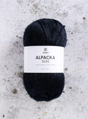 Järbo Alpaca Silke Garn 504 Sort Ravn