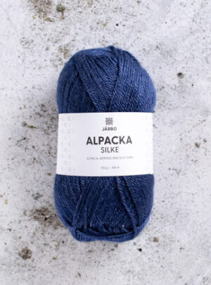 Järbo Alpaca Silke Garn 510 Blå Pilot