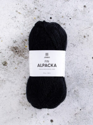 Järbo Fin Alpaca Garn 155 Sort Ravn