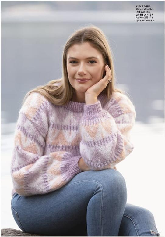 "Jazz" Genser - Viking Design 2138-2 Kit - XS-XXL - Viking Alpaca Bris, fra Viking "Jazz" Genser - Viking Design 2138-2 Kit - XS-XXL - Viking Alpaca Bris, fra Viking