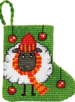 Julebroderi - Mini pakning jul med Får - 01-2247
