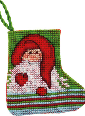 Julebroderi - Mini pakning jul med Nisse - 01-2242