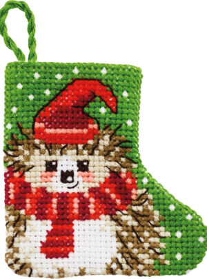 Julebroderi - Mini pakning jul med Pindsvin - 01-2249