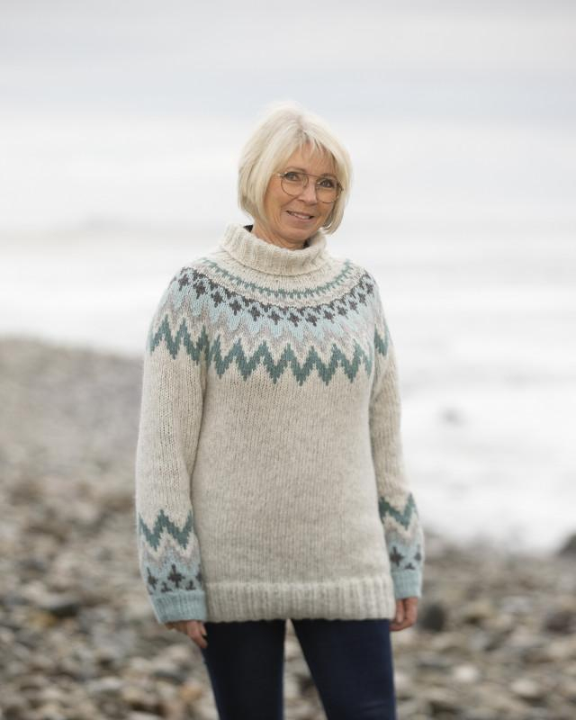 "Kathrine" Genser - Viking Design 2035-1C Kit - XS-XXL - Viking Alpaca Bris, fra Viking "Kathrine" Genser - Viking Design 2035-1C Kit - XS-XXL - Viking Alpaca Bris, fra Viking