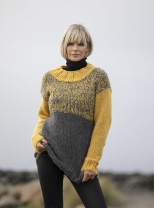 "Kos" Genser i dobbelt garn - Viking Design 2036-5 Kit - XS-XXL - Viking Alpaca Bris, fra Viking