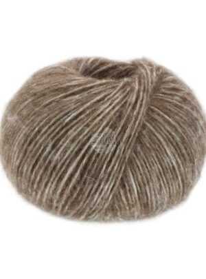 Lana Grossa Natural Alpaca Pelo Garn 008 Mørkebrun Plettet