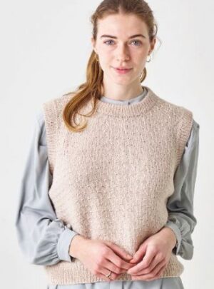 Leonora Strikkeopskrift 890405 Vest med struktur