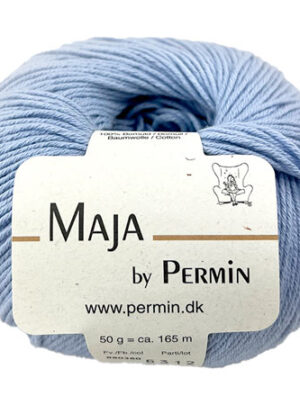 Maja Permin - 100% Bomuldsgarn Fv 880360 Lyseblå