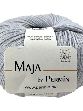 Maja Permin - 100% Bomuldsgarn Fv 880365 Lysegrå