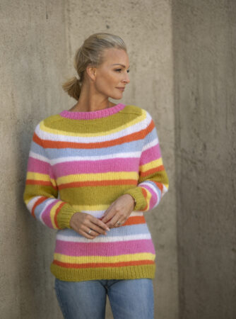 "Malia" Genser - Viking Design 2227-8 Kit - XS-XXL - Viking Alpaca Bris, fra Viking